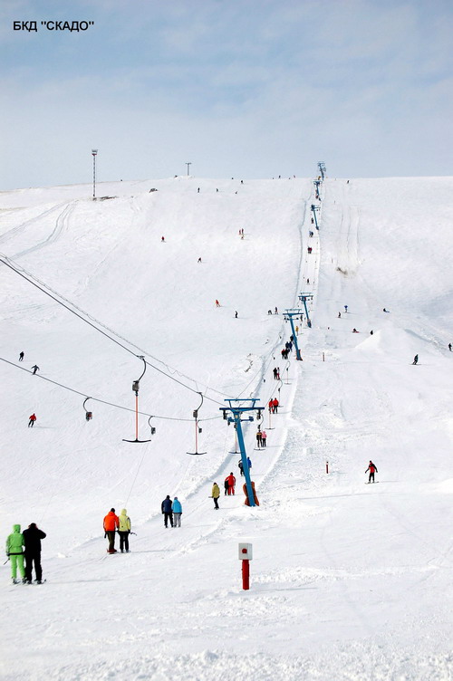 Гора Торнатау зимой. Вид с лыжной базы