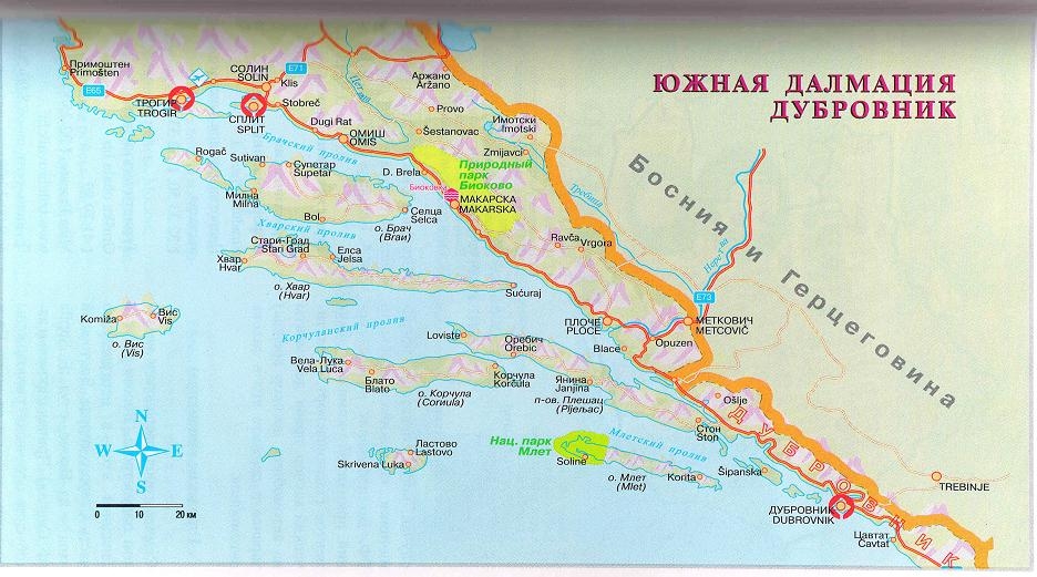 Карта Южной Далмации Неизвестен.
