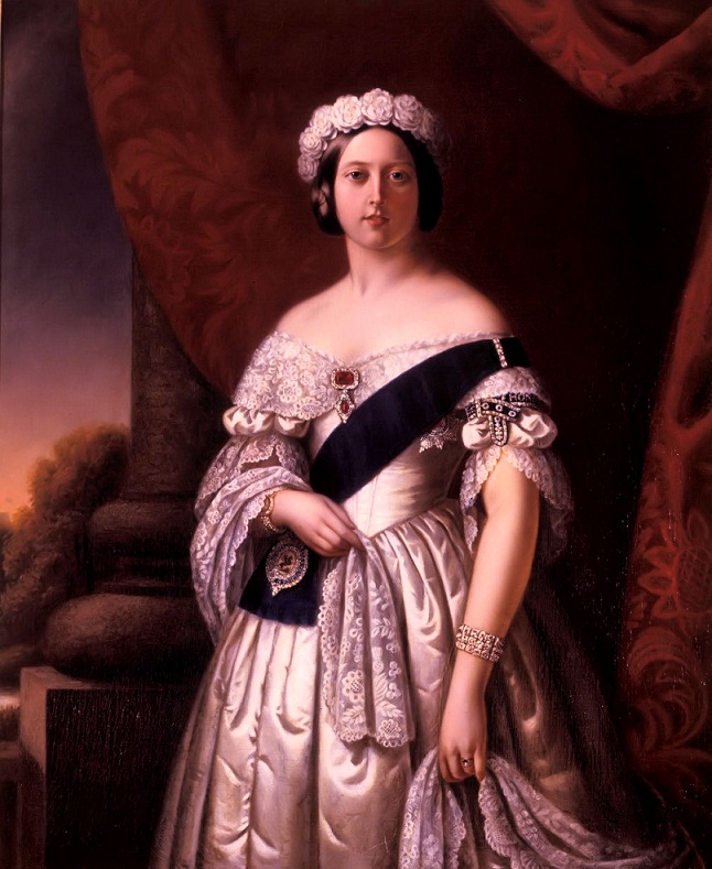 Королева Виктория с лентой Ордена Подвязки [Melville]