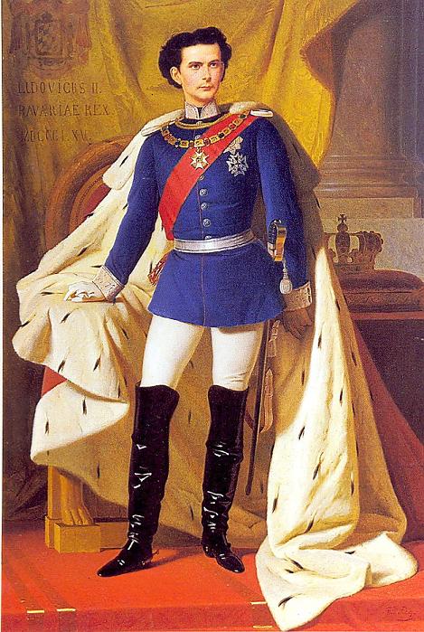 Людвиг II в генеральском мундире и коронационной мантии, 1865 [Фердинанд Пилоти]