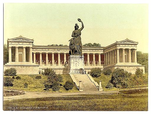 Статуя Баварии на лугу Терезы [Открытка 19-го века]