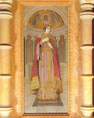 Св.царица Александра, мозаика северного иконостаса [Н.К.Бодаревский]