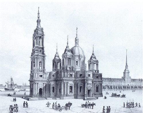 Третья Исаакиевская церковь, проект архитектора А.Ринальди, 1768 [О.Монферран]