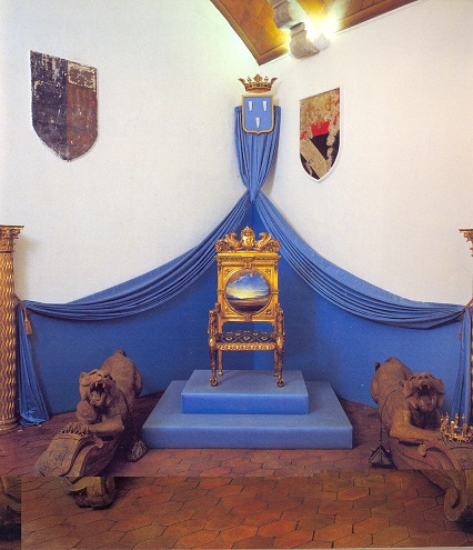 Гербовый зал, трон и львы [Неизвестен]